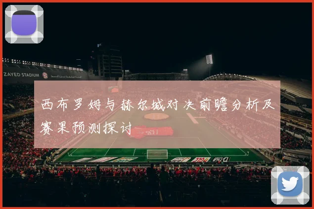 西布罗姆与赫尔城对决前瞻分析及赛果预测探讨